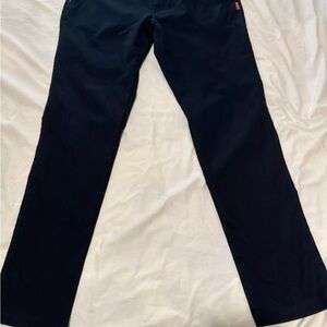 Black Chinos Classic Straight-Leg Pants